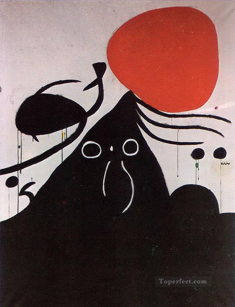 Woman in front of the sun I Joan Miro Oil Paintings